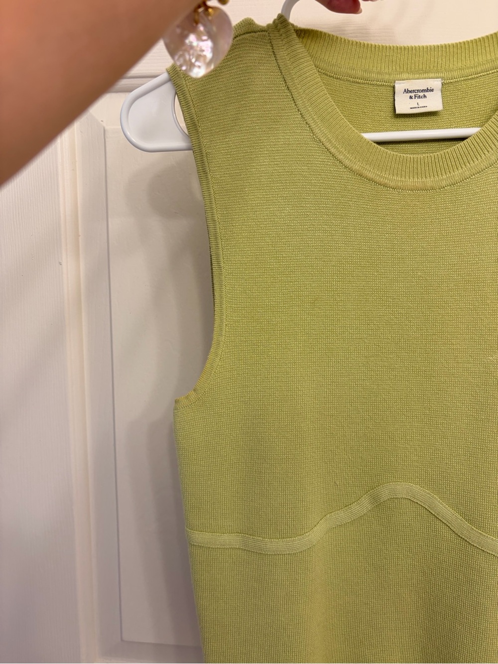 Abercrombie Sleeveless Knit Shell in Sage Green - Picture 5 of 6